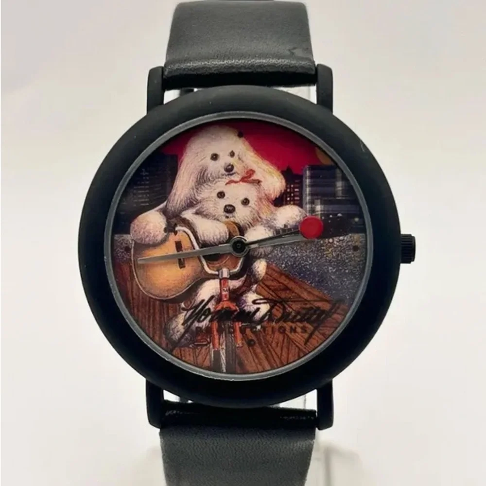 Vintage Black Watch Dogs bike guitar genuine leather unisex